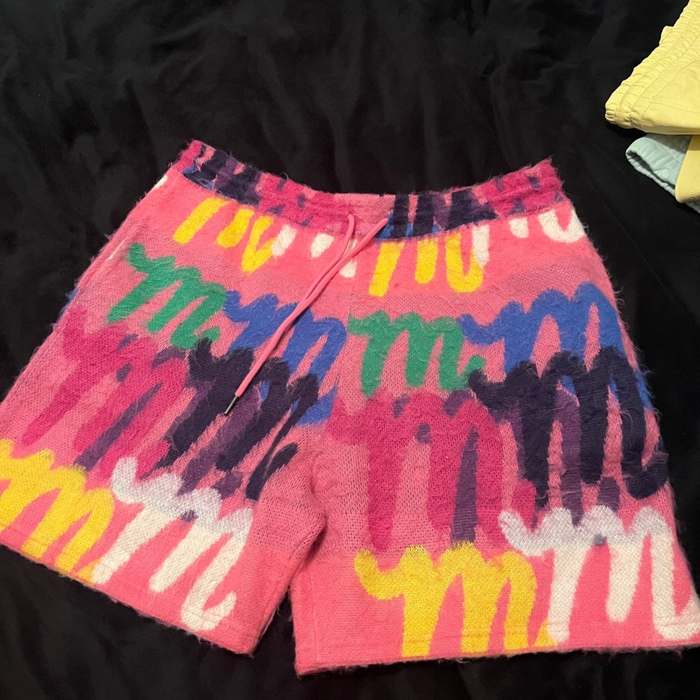 Vibrant Multicolor Men's mohair shorts
